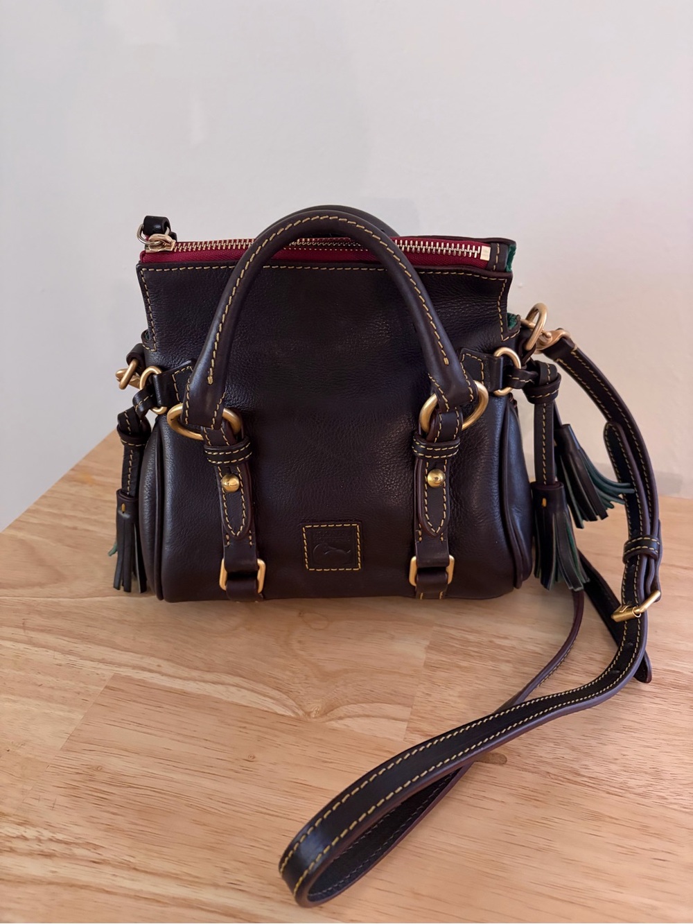 Dooney & Bourke Florentine Nano Satchel dark brown